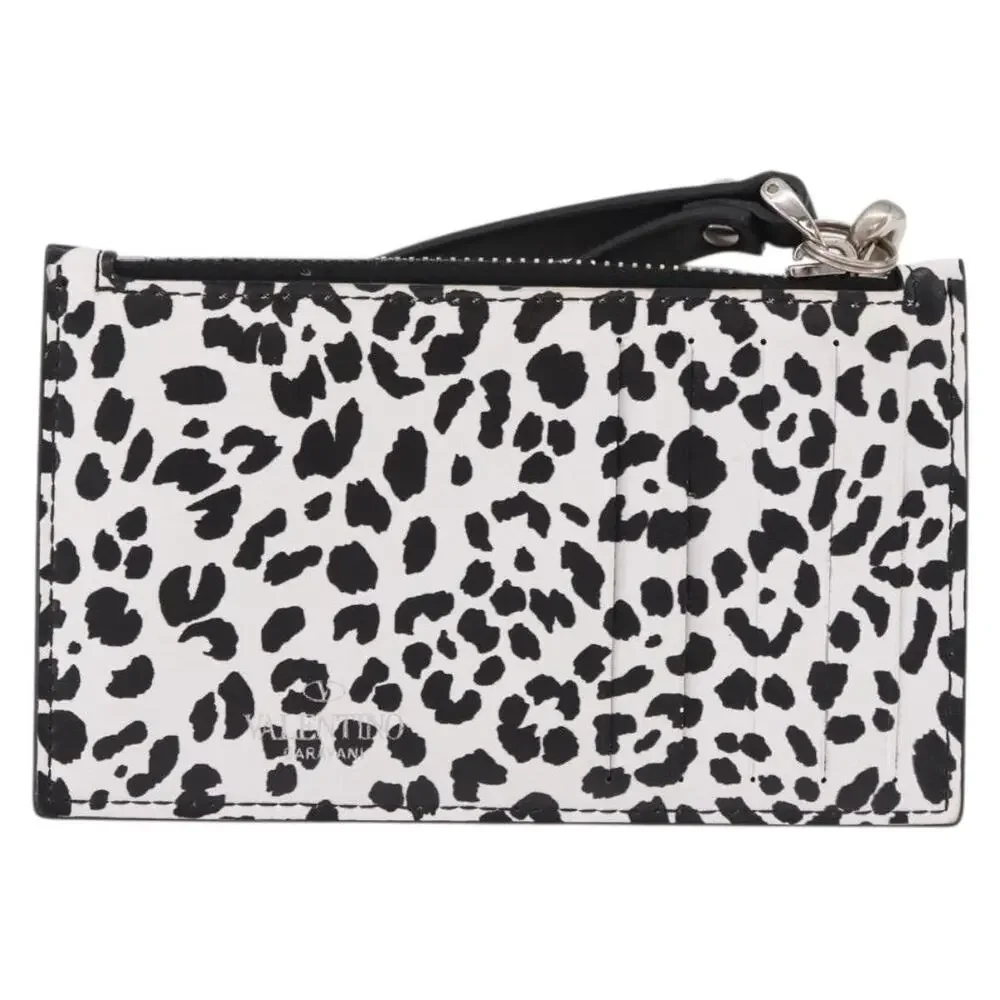 Valentino Leather Card Case White